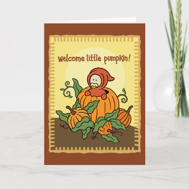 Autumn Welcome New Baby Card (for fall) (Front)