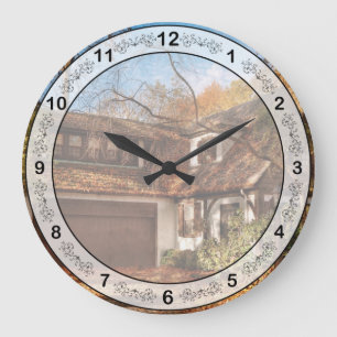 Autumn - Westfield, NJ - Lost in the woods.jpg Large Clock