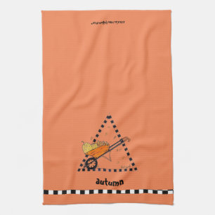 Autumn Wheelbarrow Tea Towel