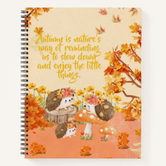 Autumn Whimsy: Hedgehogs in a Cosy Forest Notebook