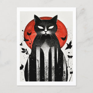 Autumn Whiskers: Halloween Cat Collection Postcard