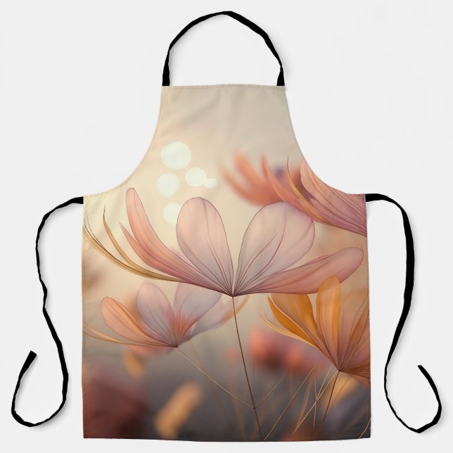 "Autumn Whisper: A Macro Symphony of Petals" Apron (Front)