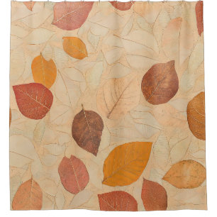 Autumn Whisper - Fall Leaves in Warm Earth Tones 2 Shower Curtain