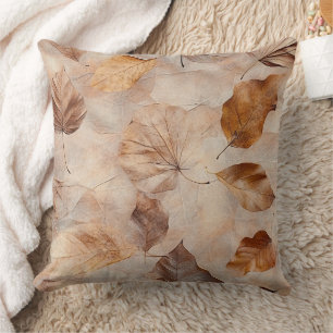 Autumn Whisper - Fall Leaves in Warm Earth Tones 5 Cushion
