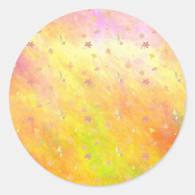 autumn whispers classic round sticker (Front)