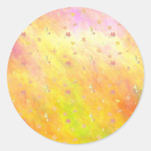 autumn whispers classic round sticker