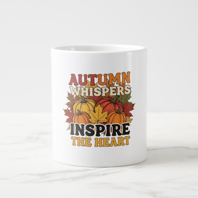 Autumn whispers design Tri-Blend shirt Large Coffee Mug (Front)