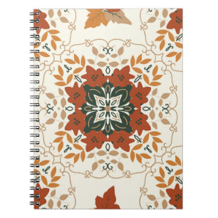 Autumn Whispers: Floral Geometric Blend Notebook