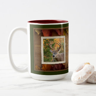 Autumn Whitetail Buck #3 Two-Tone Coffee Mug