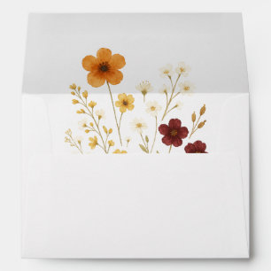 Autumn Wildflower Boho Elegant Wedding  Envelope