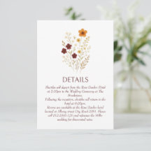 Autumn Wildflower Elegant Boho Wedding Details