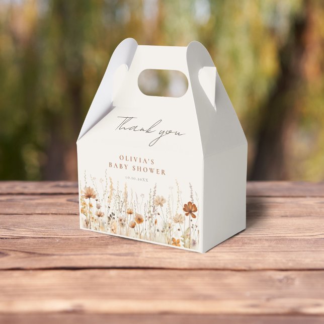 Autumn Wildflower Field Baby Shower Favour Box (Creator Uploaded)