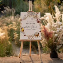 Autumn Wildflower Watercolor Bridal Shower