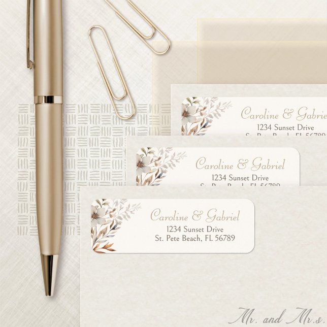 Autumn Wildflowers Address Label Return Address Label (Creator Uploaded)