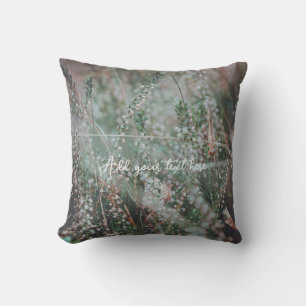 Autumn wildflowers cushion