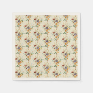 Autumn wildflowers pattern napkin