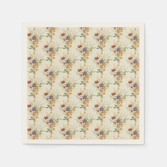 Autumn wildflowers pattern napkin (Front)