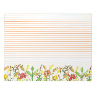 Autumn Wildflowers Prairie Plants Notepad