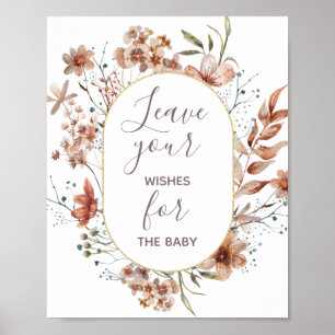 Autumn Wildflowers Wishes for Baby Sign