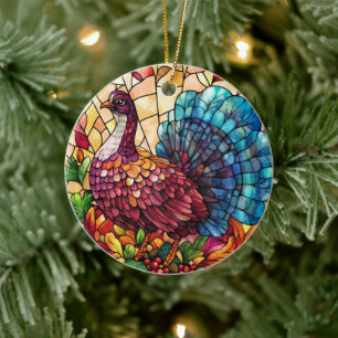 Autumn Wildlife Ceramic Ornament