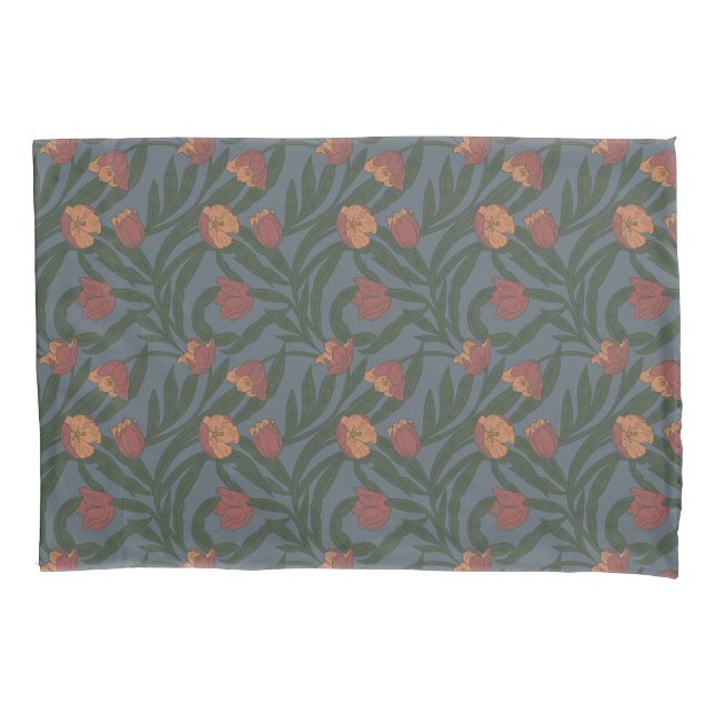 Autumn William Morris Style Pattern Pillowcase (Front)