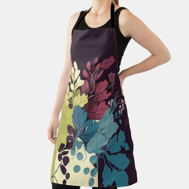 Autumn Wine Leaves Apron (Insitu)