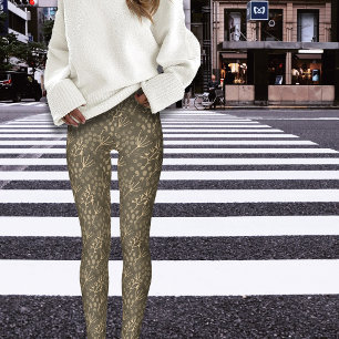 Autumn Winter Botanicals Twigs Leggings