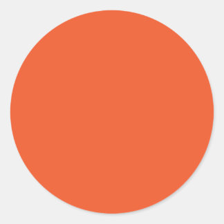 Autumn Winter Colour Red Orange Classic Round Sticker