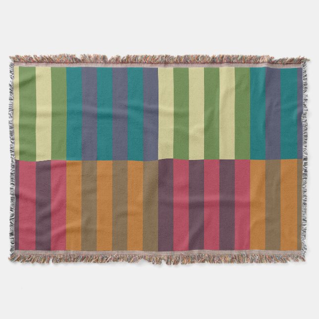 Autumn Winter Pantone Palette Throw Blanket (Front)
