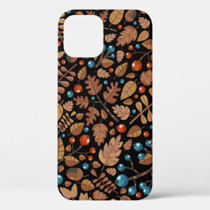 Autumn Winter Plants: Vintage Pattern iPhone 12 Case