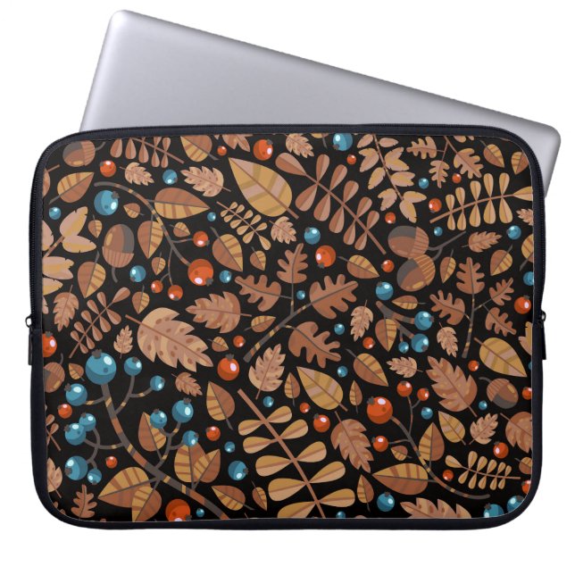 Autumn Winter Plants: Vintage Pattern Laptop Sleeve (Front)