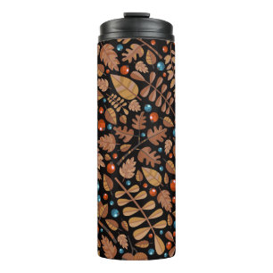 Autumn Winter Plants: Vintage Pattern Thermal Tumbler