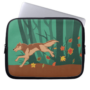 Autumn Wolf Laptop Sleeve