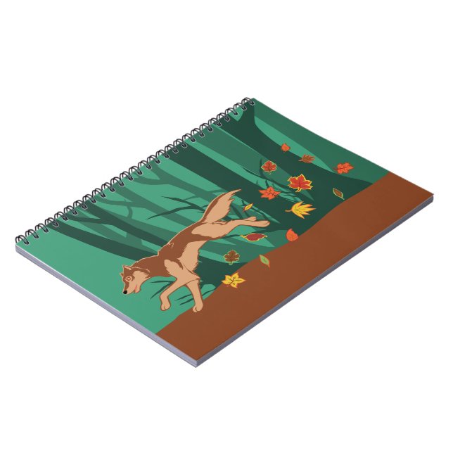 Autumn Wolf Notebook (Left Side)