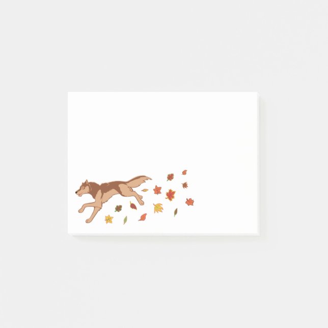 Autumn Wolf Post-it Notes (Front)
