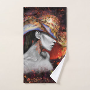 Autumn Woman Bath Towels