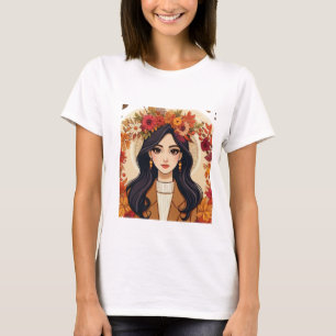 Autumn Woman Fashion Illustration T-Shirt
