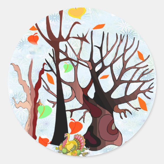 Autumn Wonderland - Classic Round Sticker (Front)
