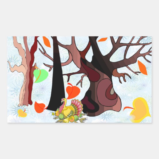 Autumn Wonderland - Rectangular Sticker (Front)