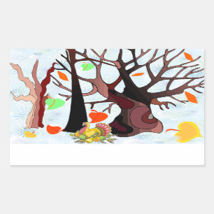 Autumn Wonderland - Rectangular Sticker
