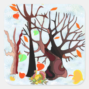 Autumn Wonderland - Square Sticker