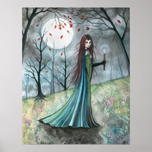 Autumn Wood Vampire Gothic Poster Print (Front)