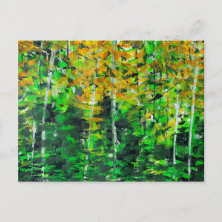 "Autumn Woodland" Acrylic Art Postcard