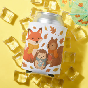 Autumn Woodland Animals Can Cooler