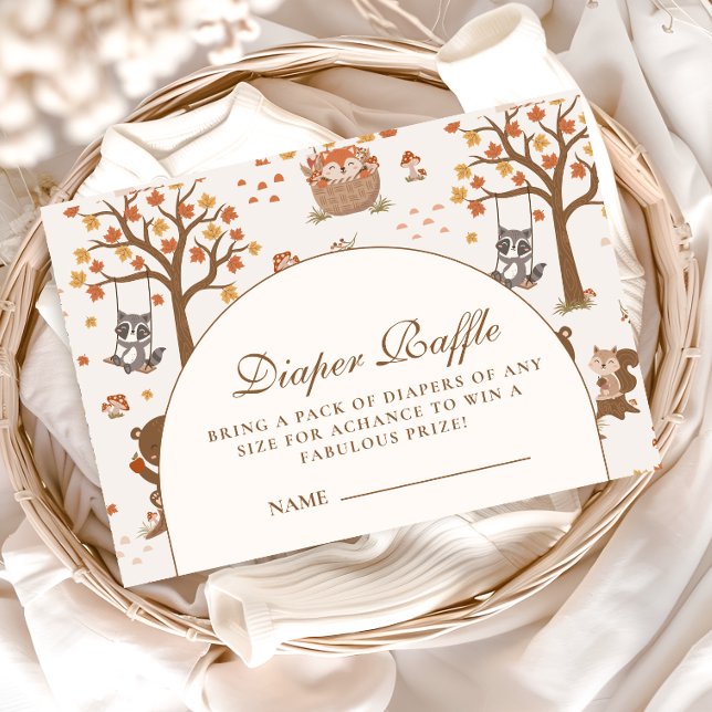 Autumn Woodland Diapper Raffle Enclosure Card (Creator Uploaded)