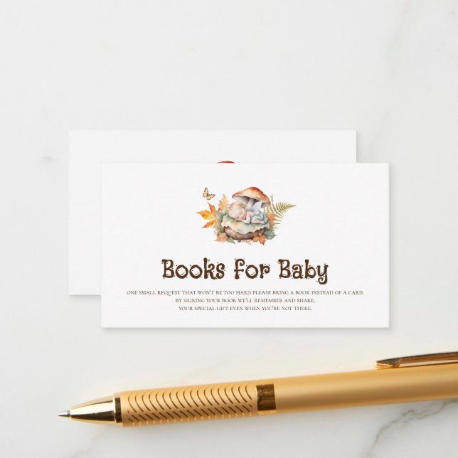 Autumn Woodland Fairy Books for Baby Insert  (Front/Back In Situ)