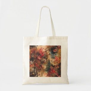 Autumn Woodland Watercolor Tote Bag