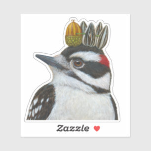  Autumn woodpecker Custom-Cut Vinyl Sticker