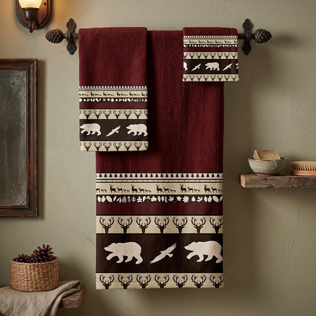 Autumn woods bath towel set (Creator Uploaded)