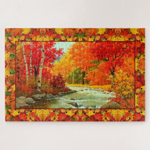 Autumn Woods Fall Leaves Colourful October 1000 Jigsaw Puzzle